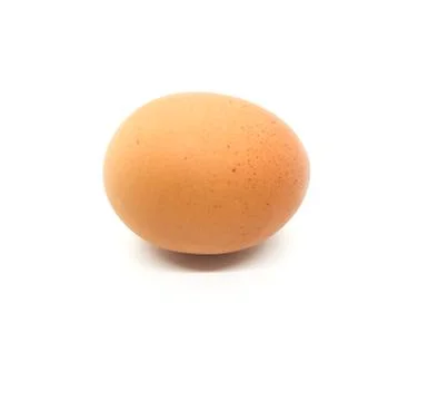 Brown egg with black specks Stock Photos