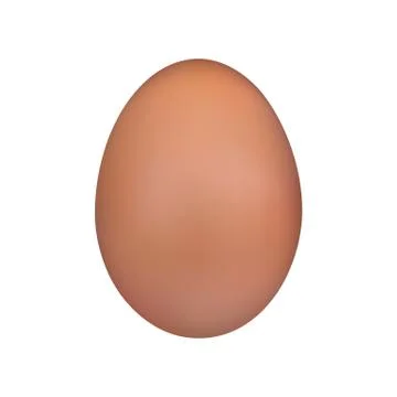 Brown egg. Chicken egg Easter symbol. Vector illustration isolated on white b Stock Illustration