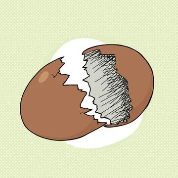 Brown egg Stock Illustration