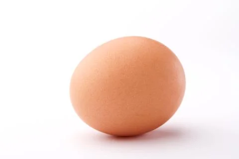 Brown egg isolated on white background Stock Photos