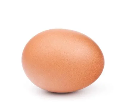 Brown egg isolated on white Stock Photos