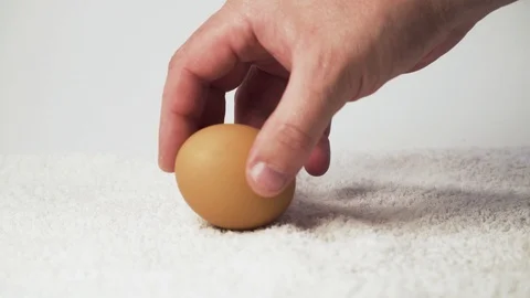 Brown eggs are on white background Stock Footage 127857415