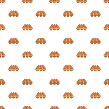 Brown eggs in carton pattern repeating background イラスト素材