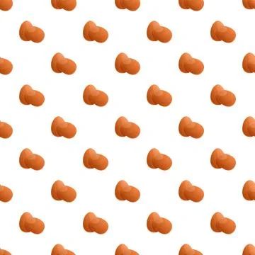 Brown eggs cartoon repeating seamless pattern background Stockillustratie