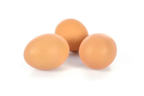 Brown eggs in closeup Stock Photos