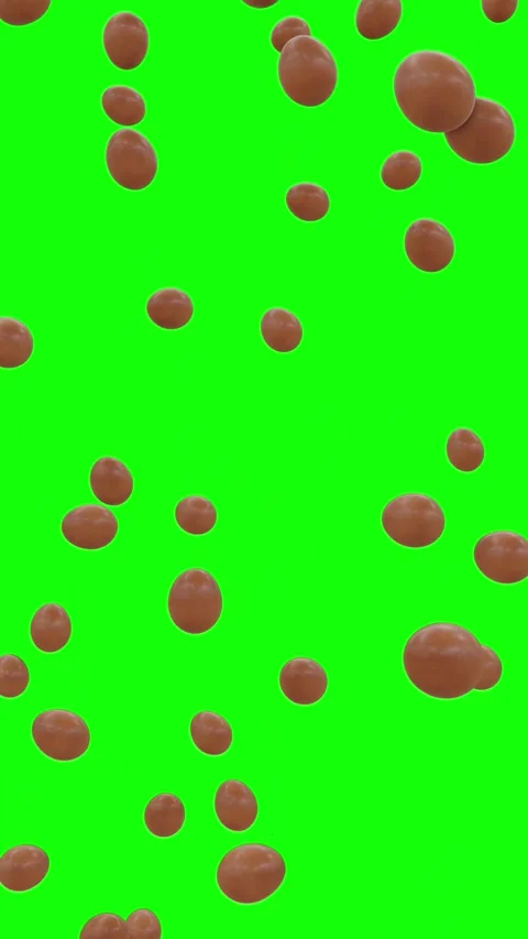 Brown Eggs Falling on Green Screen With Alpha Matte 4K Vertical Video Stockbeeldmateriaal 332915936