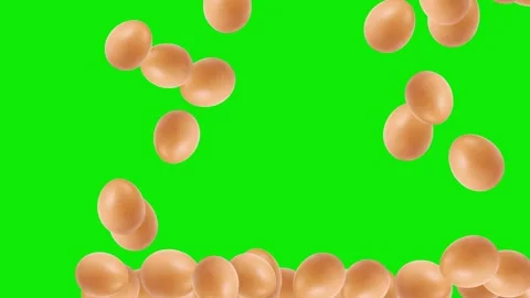 Brown Eggs falling on surface g Stock Footage 339317746