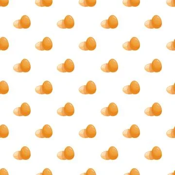 Brown eggs forming repeating seamless pattern background イラスト素材