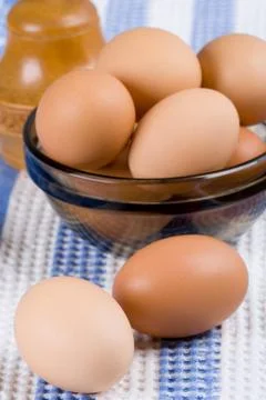 Brown eggs Stock Photos