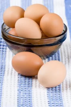 Brown eggs Stock Photos