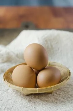 Brown eggs Foto stock