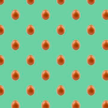 Brown eggs seamless pattern isolated on green background Stockillustratie