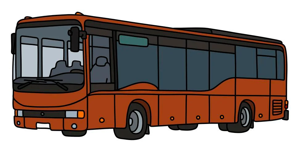 The brown elegance bus Stock Illustration