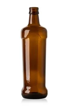 Brown empty glass bottle Foto stock