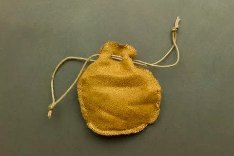 Brown empty pouch Stock Photos