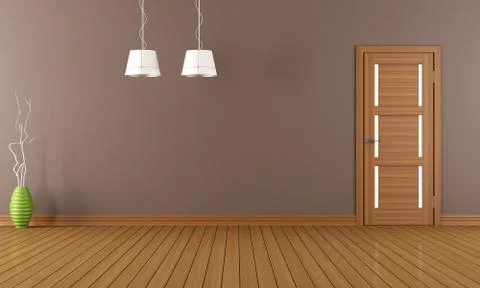 Brown empty room Illustrazione stock
