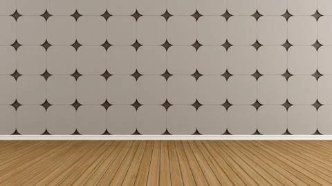 Brown empty room Stock Illustration