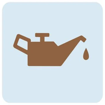 Brown engine oil pressure can vector icon Stock Illustration