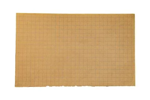 Brown engineering graph paper sheet with precise square measurement grid Stock Photos