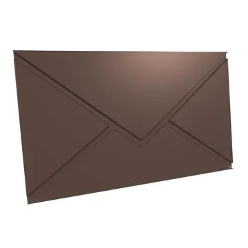 Brown envelope design isolated on white background Stock Illustration