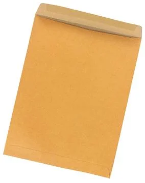Brown envelope document isolate with path Stock Photos