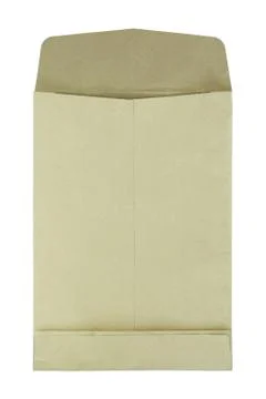 Brown envelope document on white background Stock Photos