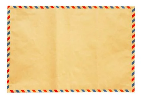 Brown envelope isolated on white background Stock Photos