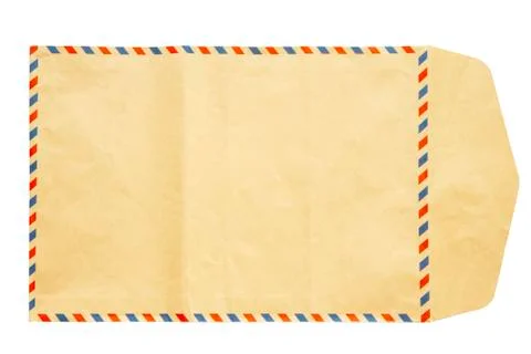 Brown envelope isolated on white background Foto stock