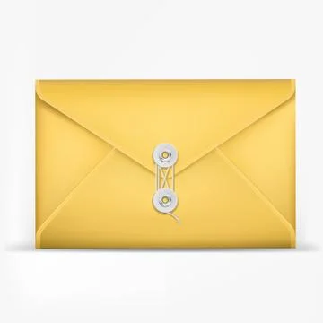 Brown Envelope with rope. Stock Illustration