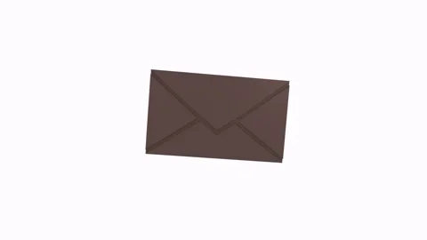 Brown envelope with triangular flap isolated on white background Stock-Footage 304211625