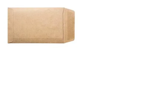 Brown envelope on white background Stock Photos