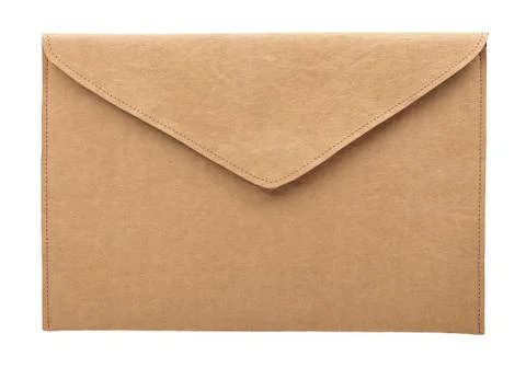 Brown envelope with a white background. 写真素材