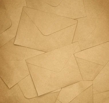 Brown Envelopes background texture, brown plain paper, copy space top view Stock Photos