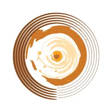 Brown evil eye vector illustration Stock Illustration