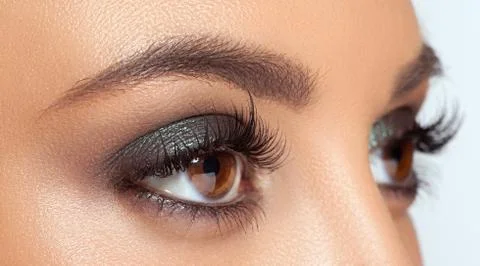 Brown Eye Makeup Stock Photos