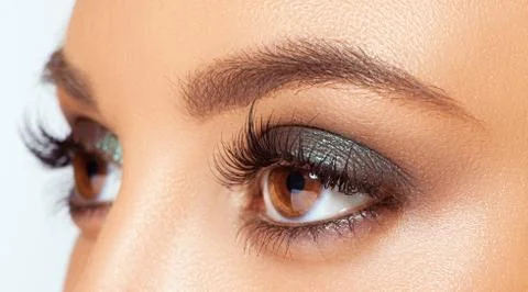 Brown Eye Makeup Stock Photos