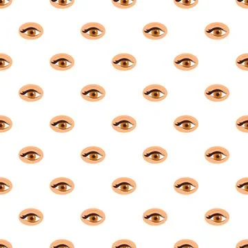 Brown eye pattern for vision and surveillance concept Stock Illustration