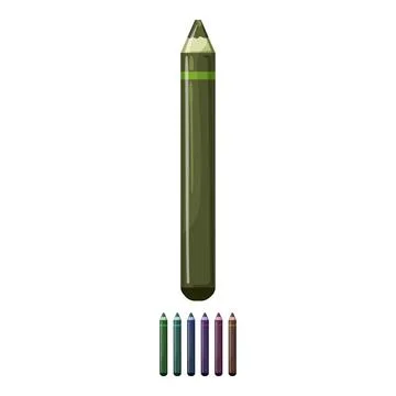 Brown eyebrow pencil cartoon vector graphic Stock Illustration