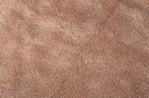 Brown fabric fluffy material texture background Stock Photos