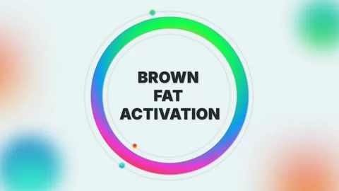 Brown Fat Activation text animation on light gradient medical background Video stock 314422970