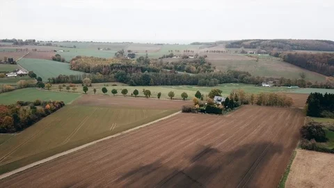 Brown Fields In German Nature Stock Footage 97837446