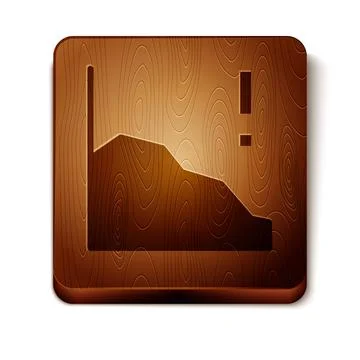 Brown Financial growth decrease icon isolated on white background. Increasing Stock Illustration