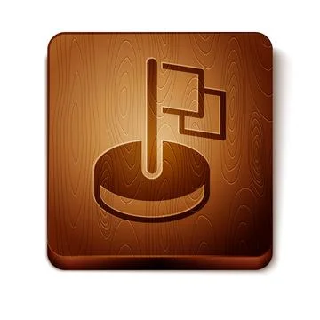 Brown Flag icon isolated on white background. Victory, winning and conquer .. Stock Illustration
