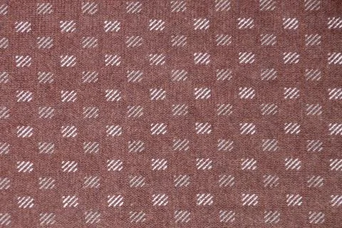 Brown flannel material with geometric pattern for textile background Stock Photos