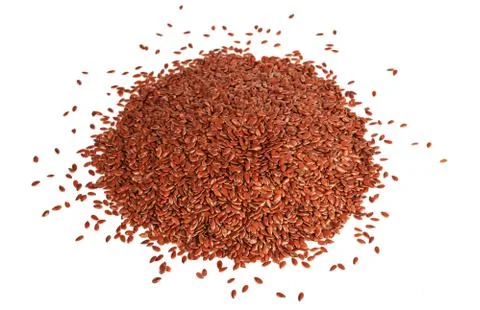 Brown flaxseeds Stock Photos
