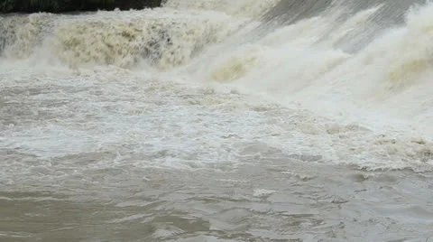 Brown Flood Water Video stock 24232602