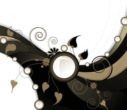 Brown floral background Stock Illustration