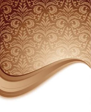 Brown floral background Stock Illustration