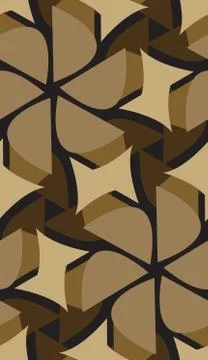 Brown Floral Seamless Pattern Stock Illustration