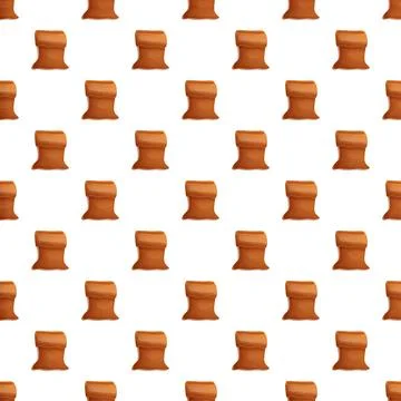 Brown flour sacks creating seamless pattern background Illustrazione stock